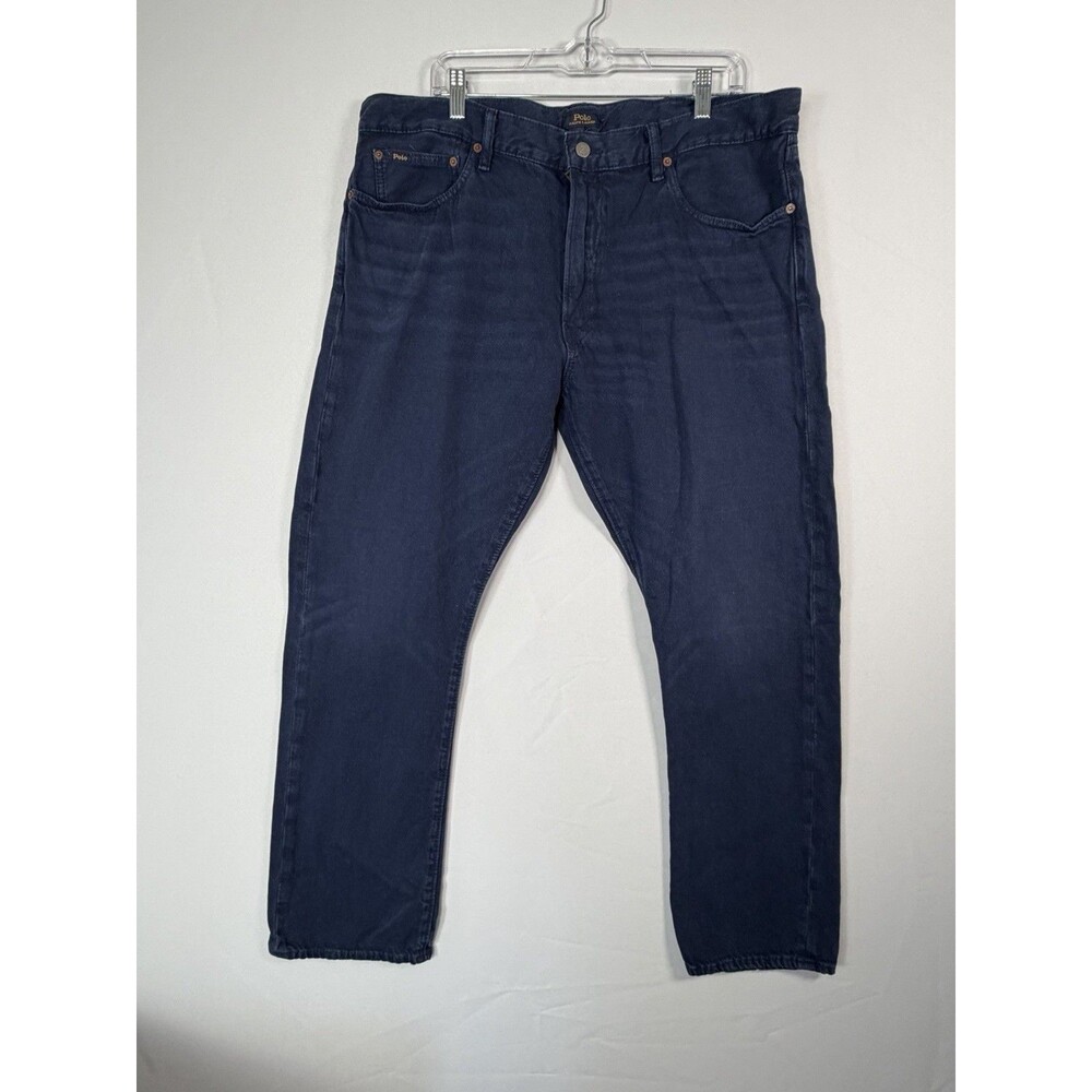 Polo Ralph Lauren Varick Men’s 38x30 Blue Straight Leg Hemp Blend Jeans